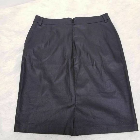FC Jeans Pencil Skirt Black Back Slit Zipper Slash - Picture 2 of 8
